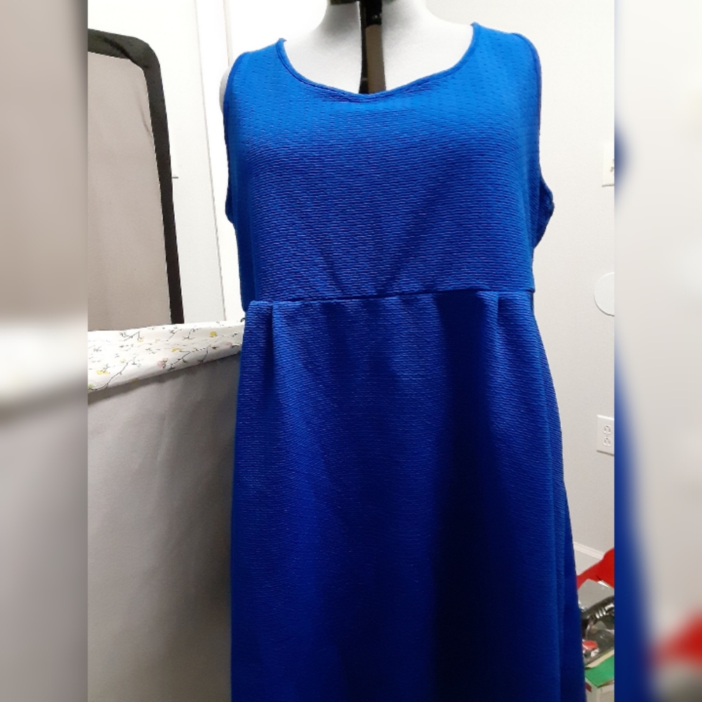 Bright blue dress